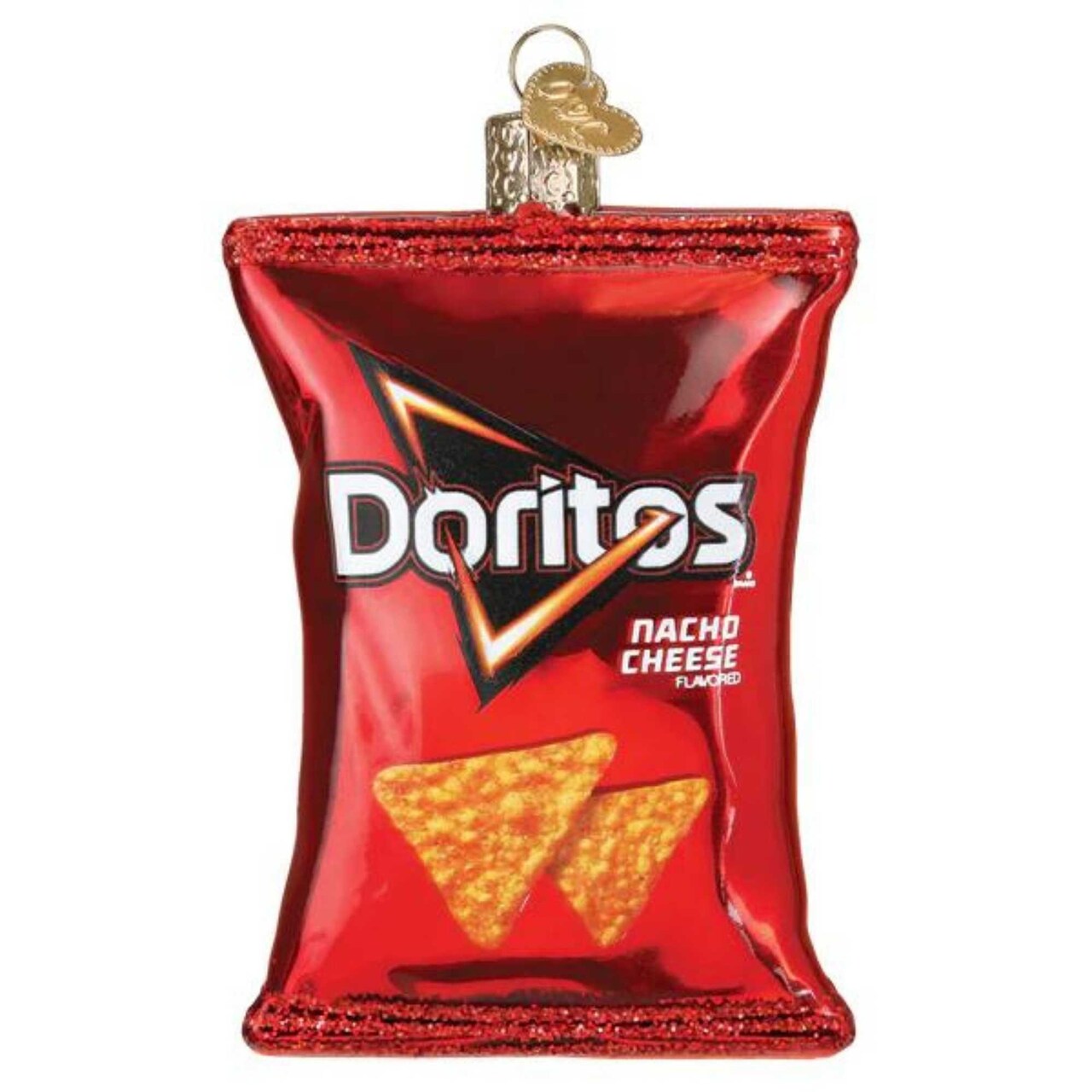 Old World Christmas 3.0 Inch Nacho Cheese Doritos Chip Bag Christmas Tree Ornament , Ornament Snack Food Taco